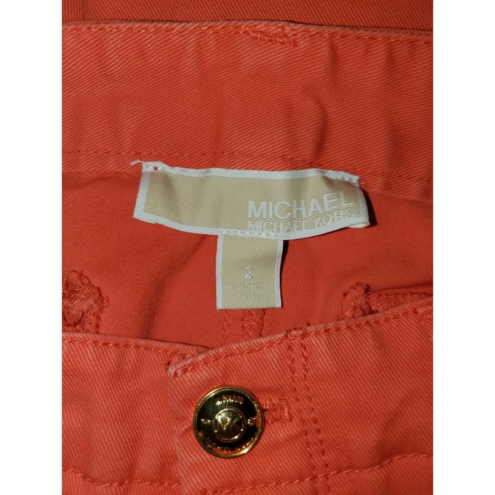 Michael‎ Kors Women's Melon Color Pants With Zipper Accents Size 2